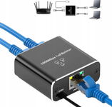 SPLITTER LAN 1x2 ADAPTER ROZDZIELACZ SWITCH 2xRJ45 ETHERNET 1000Mb GIGABIT