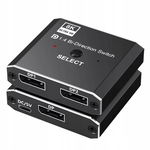 SWITCH DISPLAYPORT 2x1 SPLITTER 1x2 ROZDZIELACZ PRZEŁĄCZNIK 4K 240HZ 144HZ