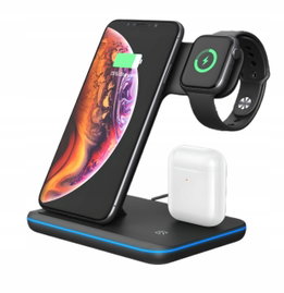 STACJA DOKUJĄCA ŁADOWARKA BEZPRZEWODOWA INDUKCYJNA 25W 3w1 iPhone Airpods