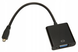 ADAPTER micro HDMI do VGA KONWERTER DSUB + DŹWIĘK