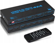 MATRIX HDMI 2.0 4x4 SWITCH PRZEŁĄCZNIK MATRYCA 4K60HZ HDCP DOLBY 7.1 +PILOT