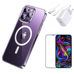 Zestaw do iPhone 14 PRO Ładowarka Etui Przewód Szkło Idealny na Prezent