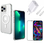 Zestaw do iPhone 15 PRO MAX Ładowarka Etui Przewód Szkło Idealny na Prezent