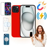 Etui iPhone 15 Obudowa Magsafe Czerwony Case Magnetyczny Pełna Ochrona