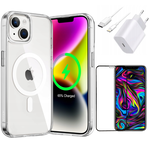 Zestaw do iPhone 13 MINI Ładowarka Etui Przewód Szkło Idealny na Prezent
