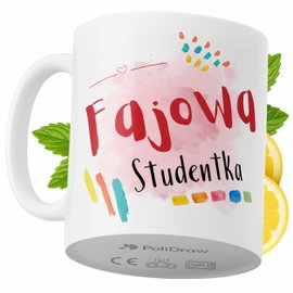 Kubek Dla Studentki na Prezent z Nadrukiem ze Zdjęciem 330 ml PoliDraw