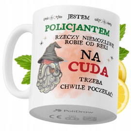 Kubek Dla Policjanta na Prezent z Nadrukiem ze Zdjęciem 330 ml PoliDraw