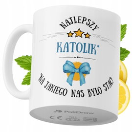 Kubek Dla Katolika na Prezent z Nadrukiem ze Zdjęciem 330 ml PoliDraw