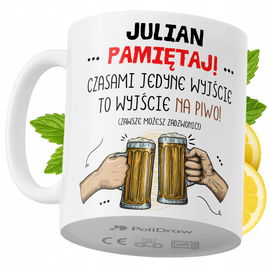 Kubek Dla Juliana na Prezent z Nadrukiem ze Zdjęciem 330 ml PoliDraw