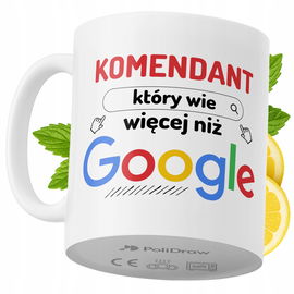 Kubek Dla Komendanta na Prezent z Nadrukiem ze Zdjęciem 330 ml PoliDraw