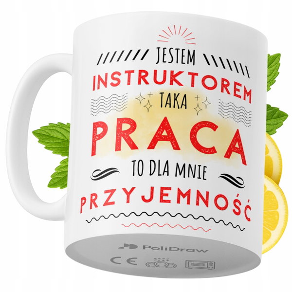 Kubek Dla Instruktora na Prezent z Nadrukiem ze Zdjęciem 330 ml PoliDraw