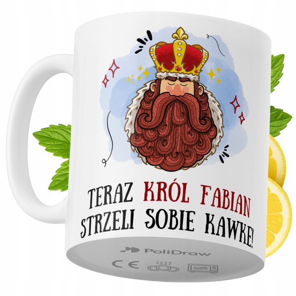 Kubek Dla Fabiana na Prezent z Nadrukiem ze Zdjęciem 330 ml PoliDraw