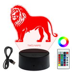 Lampka Nocna 3D LED Grawer Plexi Prezent Dla Dziecka Co Za Lew