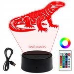 Lampka Nocna 3D LED Grawer Plexi Prezent Dla Dziecka Jaszczurka Goanna