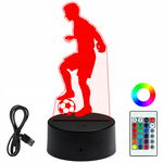 Lampka Nocna 3D LED Grawer Plexi Prezent Dla Dziecka Piłkarz Dla Piłkarza
