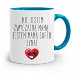 KUBEK BŁĘKITNY DLA MAMY MATKI NIE ZWYCZAJNA MAMA z Nadrukiem ze Zdjęciem