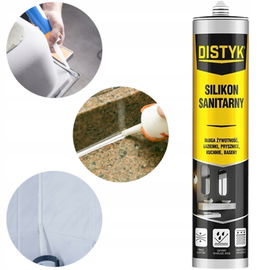DISTYK SILIKON SANITARNY BIAŁY USZCZELNIACZ DO WC DISTYK 30212DPL