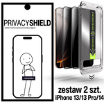 Szkło Hartowane Prywatyzujące x2 do iPhone 13/13 Pro/14 z aplikatorem
