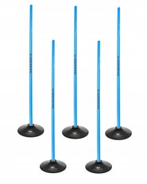Tor przeszkód slalomowy 100cm laski + podstawa 1,5kg Niebieski