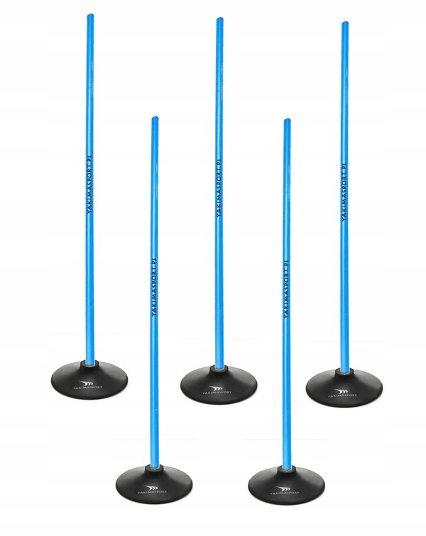 Tor przeszkód slalomowy 100cm laski + podstawa 1,5kg Niebieski