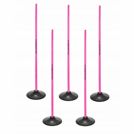 Tor przeszkód slalomowy 100cm laski + podstawa 1,5kg Różowy