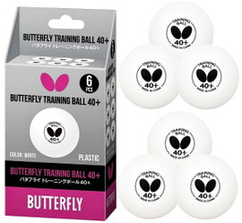 Piłeczki do Tenisa Stołowego BUTTERFLY TRAINING Białe - 6 szt.