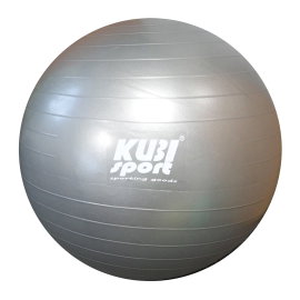 Piłka Gimnastyczna do Ćwiczeń Treningu KUBISPORT 75 cm Szara
