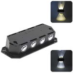 Lampa solarna 8 LED kinkiet z czujnikiem zmierzchu ogrodowy naścienny dwustronny