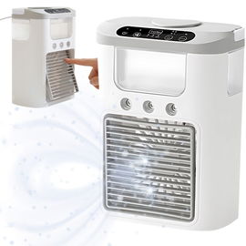 Wentylator z nawilżaczem wody na biurko usb rgb led 3 stopnie prędkości