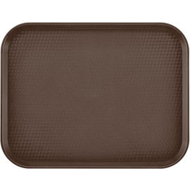 Taca antypoślizgowa do serwowania z polipropylenu 355 x 457 mm - brązowa