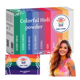 Kolorowy proszek Holi zestaw10x100g Holi Cow 27334