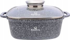 Garnek kwadratowy marmurkowy 18cm 2.3L z pokrywką KB-3900