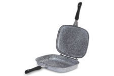 Patelnia marmurkowa grillowa 32cm 3.7L dwustronna EB-8139