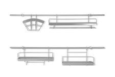 Reling kuchenny 16-częściowy zestaw z metalową półką EB-8515