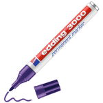Marker permanentny, pisak Edding 3000 alu, k/o- fioletowy