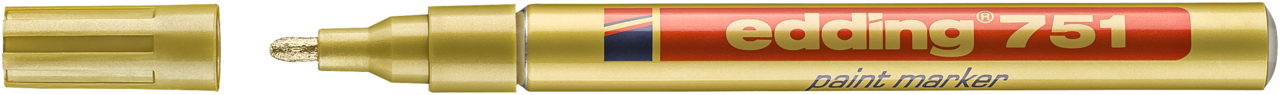 Marker olejowy, pisak olejny, Edding 751, okrągły, permanentny złoty