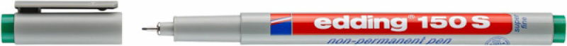 Pisak zmywalny, foliopis Edding 150S, marker OHP do folii, 0.3 mm, zielony