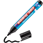Marker do papieru Flipchart, pisak wodny, Edding 380, okrągły, czarny