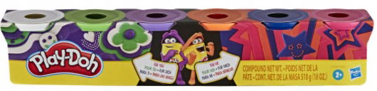 HASBRO MASA PLASTYCZNA PLAYDOH 3+3 TUBY GEMES