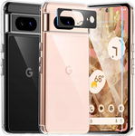 TAURI Zestaw Etui 5w1 do Google Pixel 8 Folie 2szt Ochrona Przezroczyste