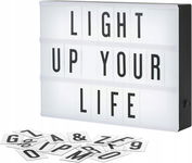 Tablica podświetlana LED Neon My Cinema napis 30 x 23cm 100szt liter i cyfr