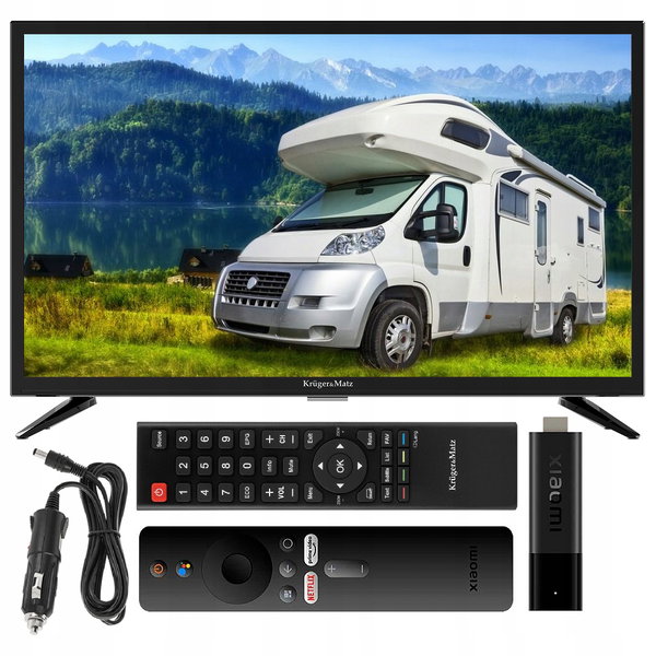 Telewizor do KAMPERA 24" LED Kruger&Matz DVB-T2 SMART ANDROID TV 230V 12V
