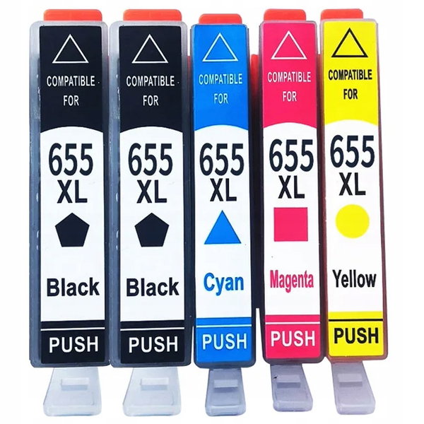 5x TUSZ 655 XL DO HP 3525 DESKJET INK ADVANTAGE 3525 4615 5525 6520 6525