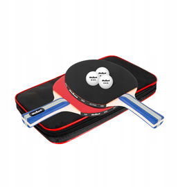 Rakietki do tenisa stołowego ping pong REBEL ACTIVE + 3 piłeczki etui