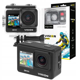 KAMERA SPORTOWA Vision P400 4K WIFI WODOODPORNOŚĆ z akcesoriami