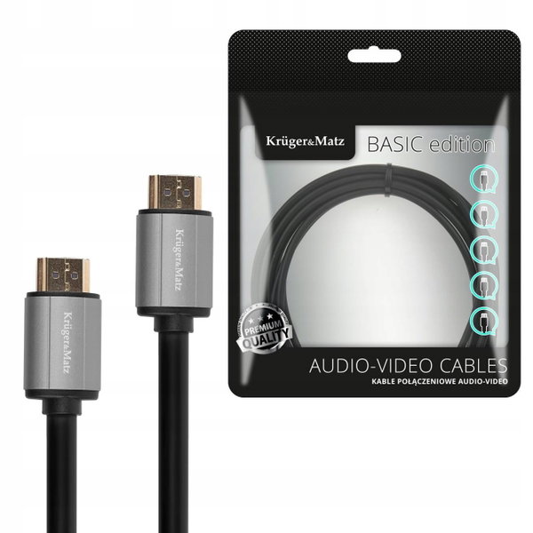 Przewód Kabel HDMI Miedź 4K Full HD HQ Premium 15m