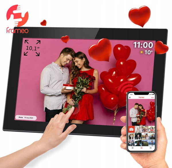 Cyfrowa ramka na zdjęcia FRAMEO Wi-Fi 10,1" ANDROID panel dotykowy