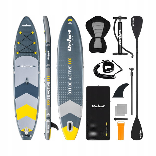 Deska SUP BE ACTIVE TSUNAMI 350cm stabilna pompowana z siedziskiem + zestaw