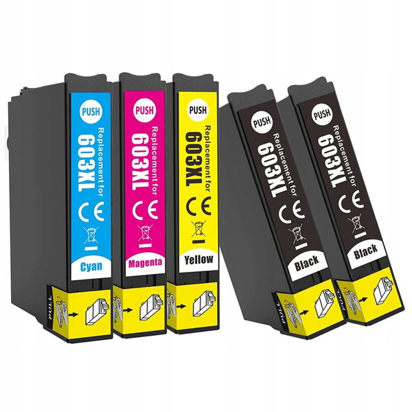 5x Tusze do EPSON 603 XL XP-3100 WF-2810 XP-2100