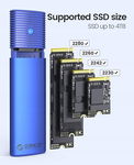 ORICO Adapter SSD M.2 NVMe/SATA, USB C 3.2 Gen 2, aluminium, bez narzędzi